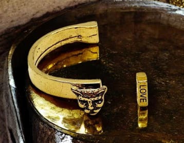 Halve armband met panter metaal antiek goudkleur voor 3mm..., Ophalen of Verzenden, Nieuw, Overige typen