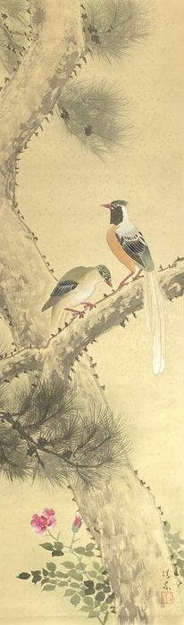 Dennentak en Paradijsvliegenvangers (Vogel-en-Bloem Hangende