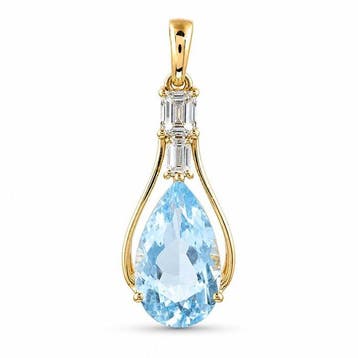 Zonder minimumprijs - Hanger - 14 karaat Geel goud - 3.34ct.