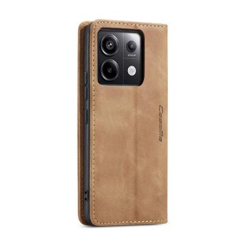 CaseMe book case leer - Xiaomi Redmi Note 13 Pro 5G/Poco X6, Verzenden, Nieuw