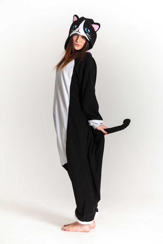 Onesie Zwarte Kat Pak L-XL Poezenpak Kostuum Zwart Poes Dier, Kleding | Heren, Carnavalskleding en Feestkleding, Kleding, Nieuw