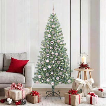vidaXL Kunstmatige Kerstboom Sneeuw Gevlochten met LED Licht, Verzenden, Nieuw