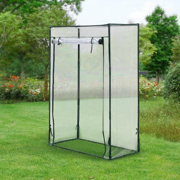 [en.casa] Tuinkas Terzigno kweekkas 100x50x150 cm transparan, Verzenden, Nieuw