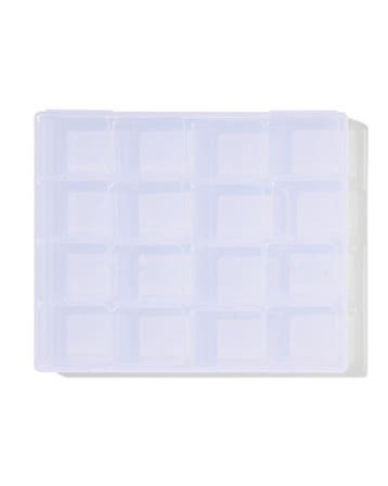 HEMA Opbergdoosje 16-vaks 21.1x17.5x2.2cm transparant, Verzenden, Nieuw