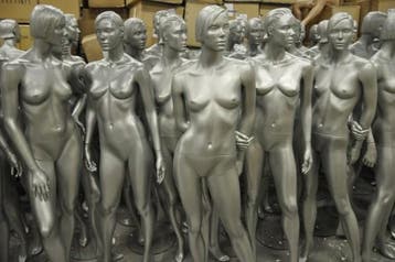 *TIP*  grijze gestyleerde dames etalagepoppen van exclusief, Ophalen of Verzenden