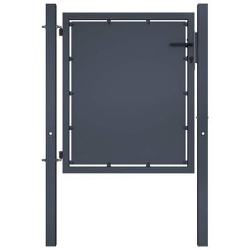 vidaXL Tuinpoort staal 100x100 cm antraciet, Verzenden, Nieuw