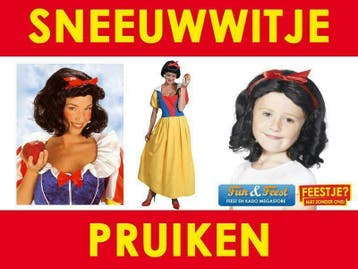 Sneeuwwitje pruik - Pruiken Sneeuwwitje bij Fun en Feest, Verzenden, Nieuw
