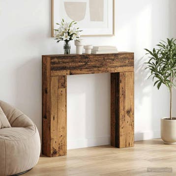 vidaXL Haardomlijsting Oud hout 102 x 18 x 100,5 cm Bewerkt, Verzenden, Nieuw
