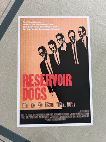 Quentin Tarantino - Reservoir Dogs, Mystery Re-Print Poster