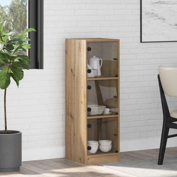 vidaXL Highboard Artisan Eiken 35 x 37 x 109 cm Bewerkt hout, Huis en Inrichting, Kasten | Buffetkasten, Minder dan 50 cm, Verzenden