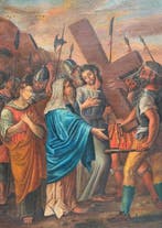 Duitse school (XVIII) - Jesus Kreuzigung, Antiek en Kunst, Kunst | Schilderijen | Klassiek