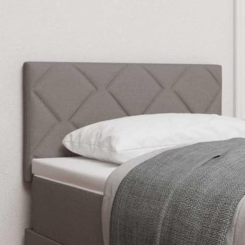 vidaXL LED Hoofdbord Taupe Stof, Verzenden, Nieuw, Stof
