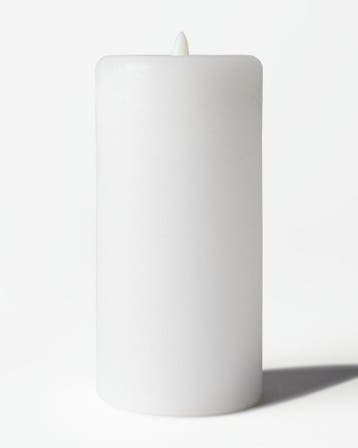 HEMA Led stompkaars 7.5x15cm rustiek wit, Verzenden, Nieuw, Wit