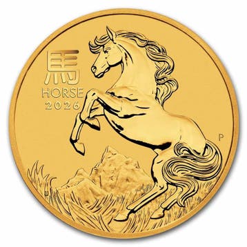 Gouden Lunar III - 1/2 oz 2026 Year of the Horse, Verzenden, Losse munt, Goud
