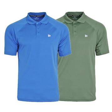 Donnay Donnay Heren - 2-Pack - Sport Polo Bjorn - True Blue, Verzenden, Nieuw