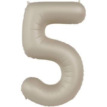 Folie Ballon cijfer 5 Cream Latte 86 cm, Hobby en Vrije tijd, Feestartikelen, Verzenden, Nieuw, Feestartikel, Verjaardag