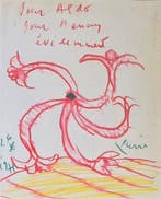 Pierre Alechinsky (1927) - Eviremment - abstracte compositie, Antiek en Kunst, Kunst | Designobjecten