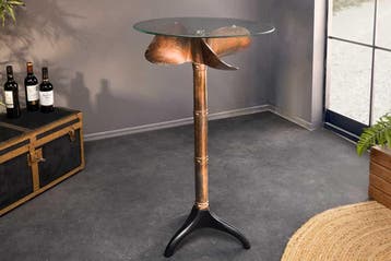 Maritieme bartafel OCEAN 105cm koper gevlamd zwart metalen, Ophalen of Verzenden, Nieuw