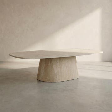 *WOONWINKEL* Ovale Salontafel Travertin, Huis en Inrichting, Tafels | Salontafels, Verzenden, Nieuw