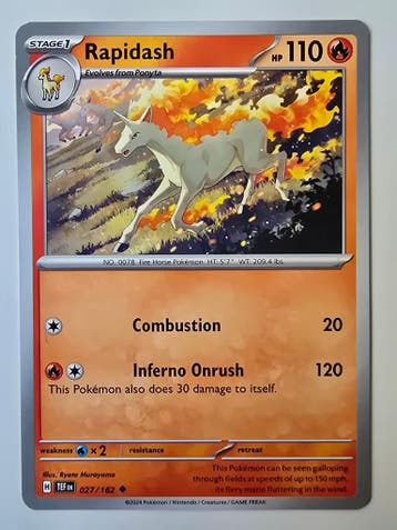 RAPIDASH (TEMPORAL FORCES 027/162) (TRADING CARD), Verzenden, Gebruikt