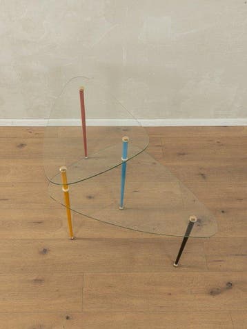 Vitrex - Edoardo Paoli - Salontafel - Glas, Metaal -, Antiek en Kunst, Antiek | Meubels | Stoelen en Banken