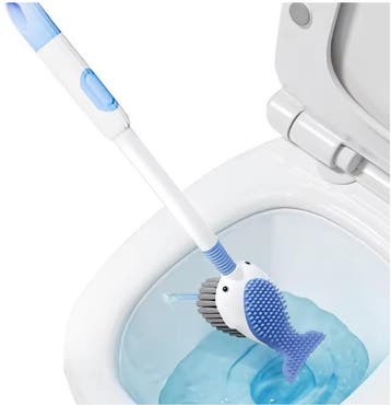 Wandtoiletborstel met walvis design en doseerfunctie, Verzenden, Nieuw