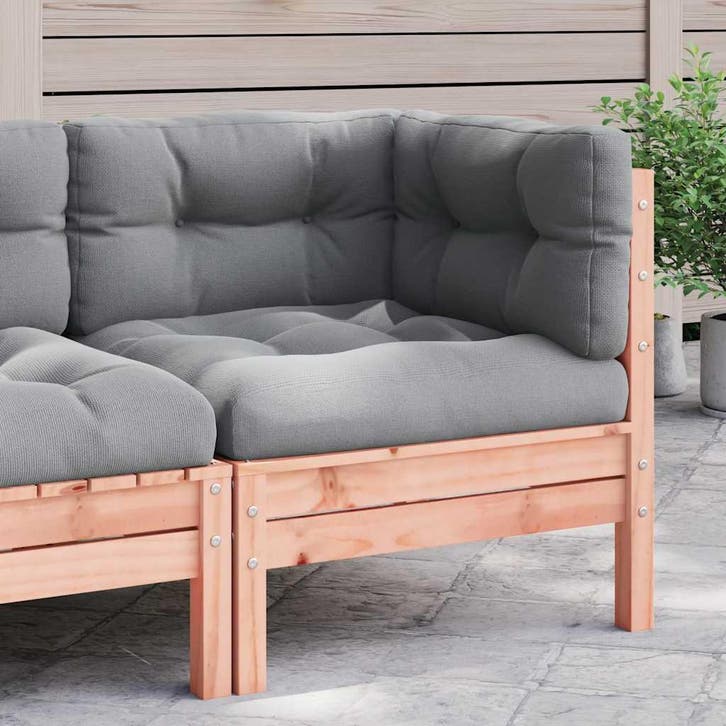 vidaXL Hoekbank met kussens massief douglashout, Tuin en Terras, Tuinsets en Loungesets, Nieuw, Verzenden