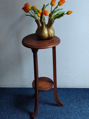 Bijzettafel - Eik - Art Deco planten tafel