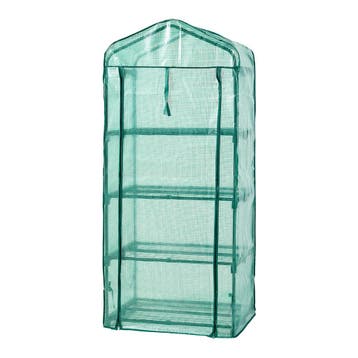 [en.casa] Tuinkas Chaam foliekas 158x69x49 cm groen, Verzenden, Nieuw