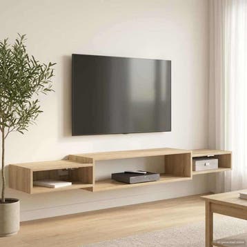 vidaXL Wandgemonteerd tv-meubel Muurmontage Sonoma Eiken, Huis en Inrichting, Verzenden, Nieuw