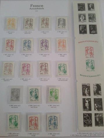 Frankrijk 2013/2013 - Lot postzegels Frankrijk MNH, Gestempeld
