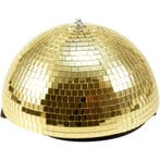 Eurolite gemotoriseerde halve spiegelbol 30 centimeter goud, Muziek en Instrumenten, Verzenden, Nieuw