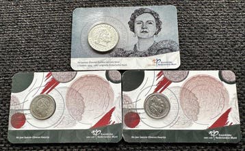 Nederland. Coincard 25 Cent 1941/1943 Laatste zilveren