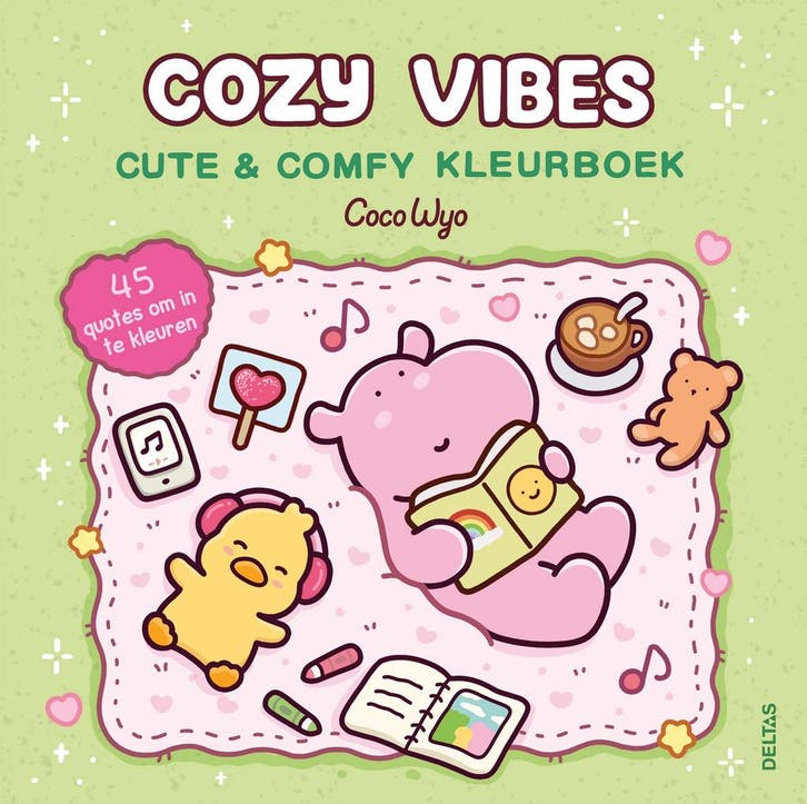 Cozy Vibes Cute & Comfy Kleurboek Coco Wyo |  | Nieuw, Boeken, Overige Boeken, Nieuw, Ophalen of Verzenden