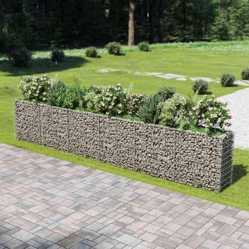 vidaXL Gabion plantenbak verhoogd 540x50x100 cm, 100 cm of meer, Verzenden, Nieuw, Metaal