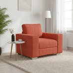 vidaXL Sofastoel Rood Oranje 100x77x82 cm Corduroy Stof, Verzenden, Nieuw, Stof