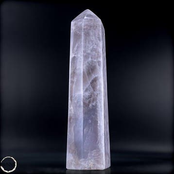 Natuurlijke lavendel-rozenkwarts obelisk – Zachte harmonie
