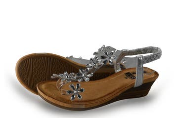 2Go Fashion Sandalen in maat 39 Zilver, Overige kleuren, Verzenden, Sandalen of Muiltjes, Zo goed als nieuw