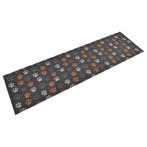 vidaXL Keukenmat wasbaar potenprint 45x150 cm fluweel, Verzenden, Nieuw