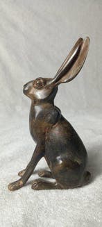 Pierre Chenet (XX-XXI) - sculptuur, Le Lapin aux Grandes, Antiek en Kunst