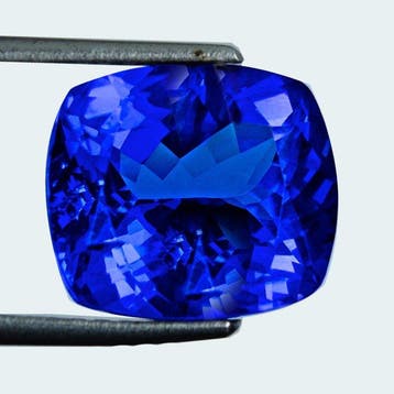 Blauw, Violet Tanzaniet - 8.76 ct - Gemological Institute of, Sieraden, Tassen en Uiterlijk, Nieuw