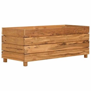 vidaXL Plantenbak verhoogd 100x40x38 cm gerecycled teakhout, Tuin en Terras, Verzenden, Nieuw, Minder dan 60 cm, 30 tot 60 cm