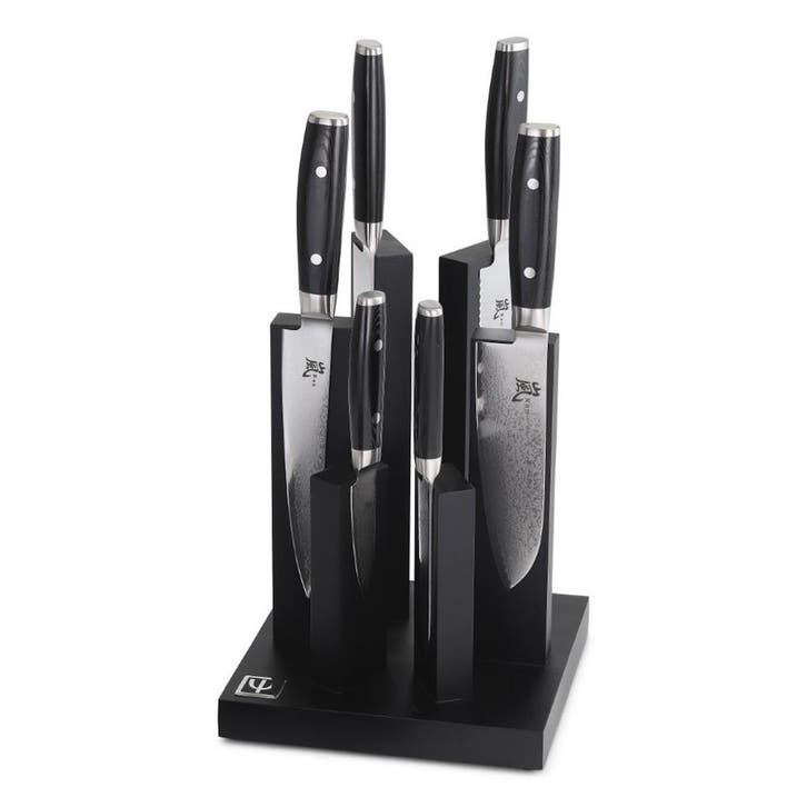 Yaxell Ran Messenset – 7-delig – Tower Magneetblok Beuke, Huis en Inrichting, Keuken | Bestek, Nieuw, Hout, Ophalen of Verzenden