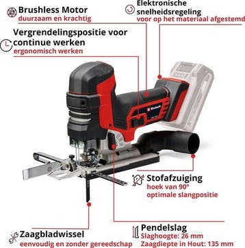 Einhell Professional Accu Decoupeerzaag TP-JST 18/135 Li BL, Verzenden, Zo goed als nieuw
