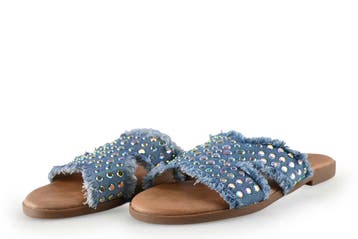 Ann Rocks Slippers in maat 37 Blauw, Slippers, Ann Rocks, Zo goed als nieuw, Verzenden