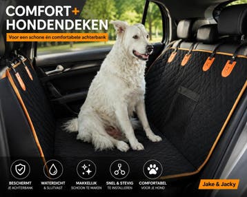JAKE en JACKY Comfort+ Hondendeken Auto Waterdicht, Dieren en Toebehoren, Ophalen of Verzenden, Nieuw