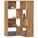 vidaXL Boekenkast 4-laags hoek 85x85x140 cm hout artisanaal, Huis en Inrichting, Kasten | Boekenkasten, Verzenden, Nieuw, Overige houtsoorten