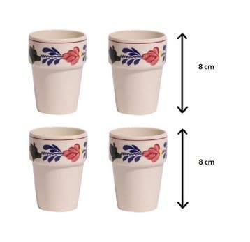 Boerenbont Boerenbont Kindermelkbeker hoogte 8 cm set van 4, Verzenden, Nieuw, Aardewerk, Overige typen