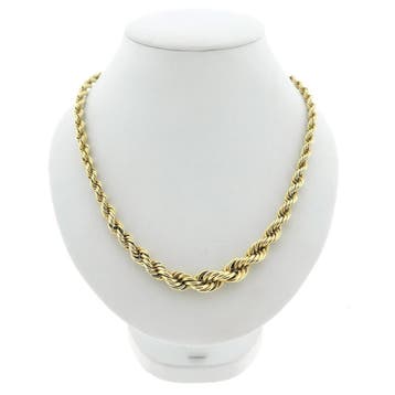 Gouden gedraaide schakelketting, Ophalen of Verzenden, Gebruikt, Goud, Goud