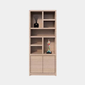 123Kast - Vakkenkast Manhattan 02 - 100x40x240H cm - eiken f, Verzenden, Nieuw